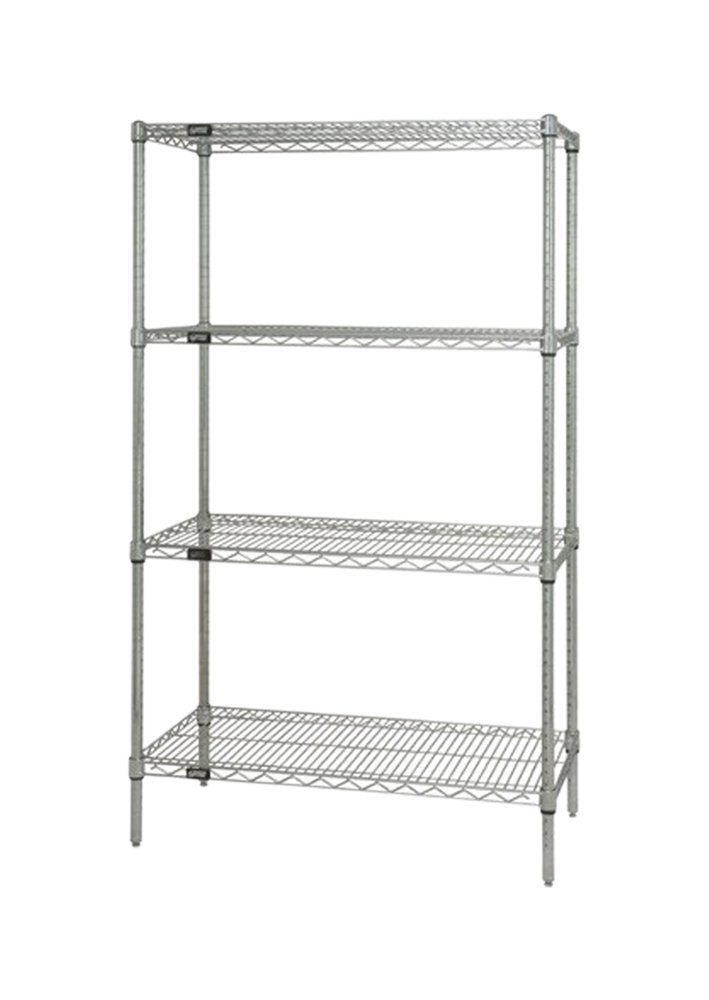 Quantum Storage WR74-1842C Wire 4 Shelf Starter Kit Chrome - 74 in.