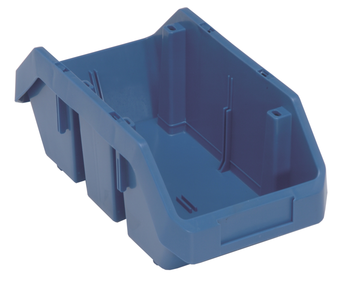 QuickPick Shelf Bin - Blue - 12.5 x 6.625 x 5 in. - Heavy-Duty Polypropylene