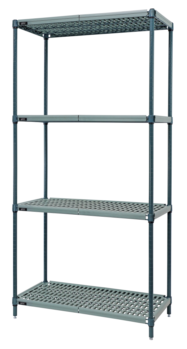 WR63-2160WPM Wire Plastic Mat Shelving Unit, 4-Tier - 60 x 21 x 63 in.