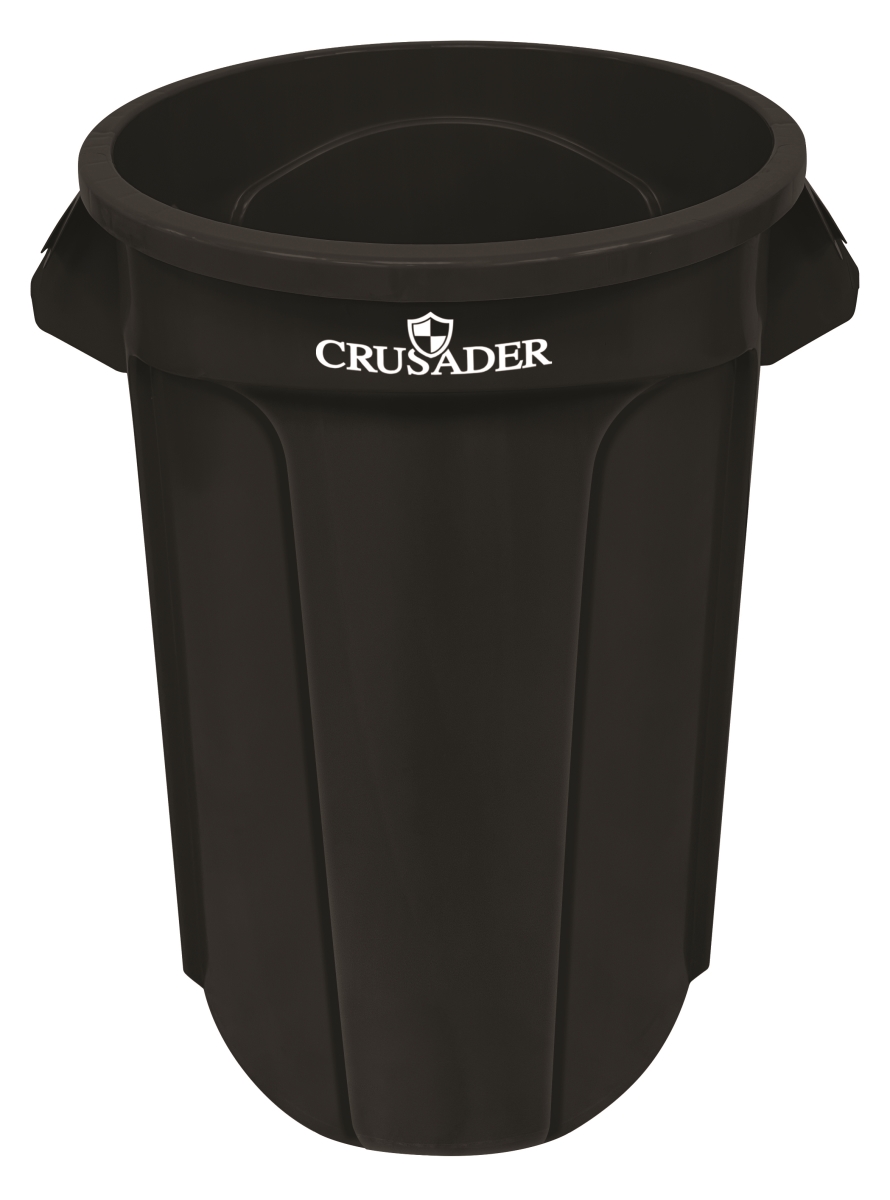 Quantum Storage CTC-10BK 17.3 in. Round Heavy-Duty Utility 10 gal Polyethylene Container, Black