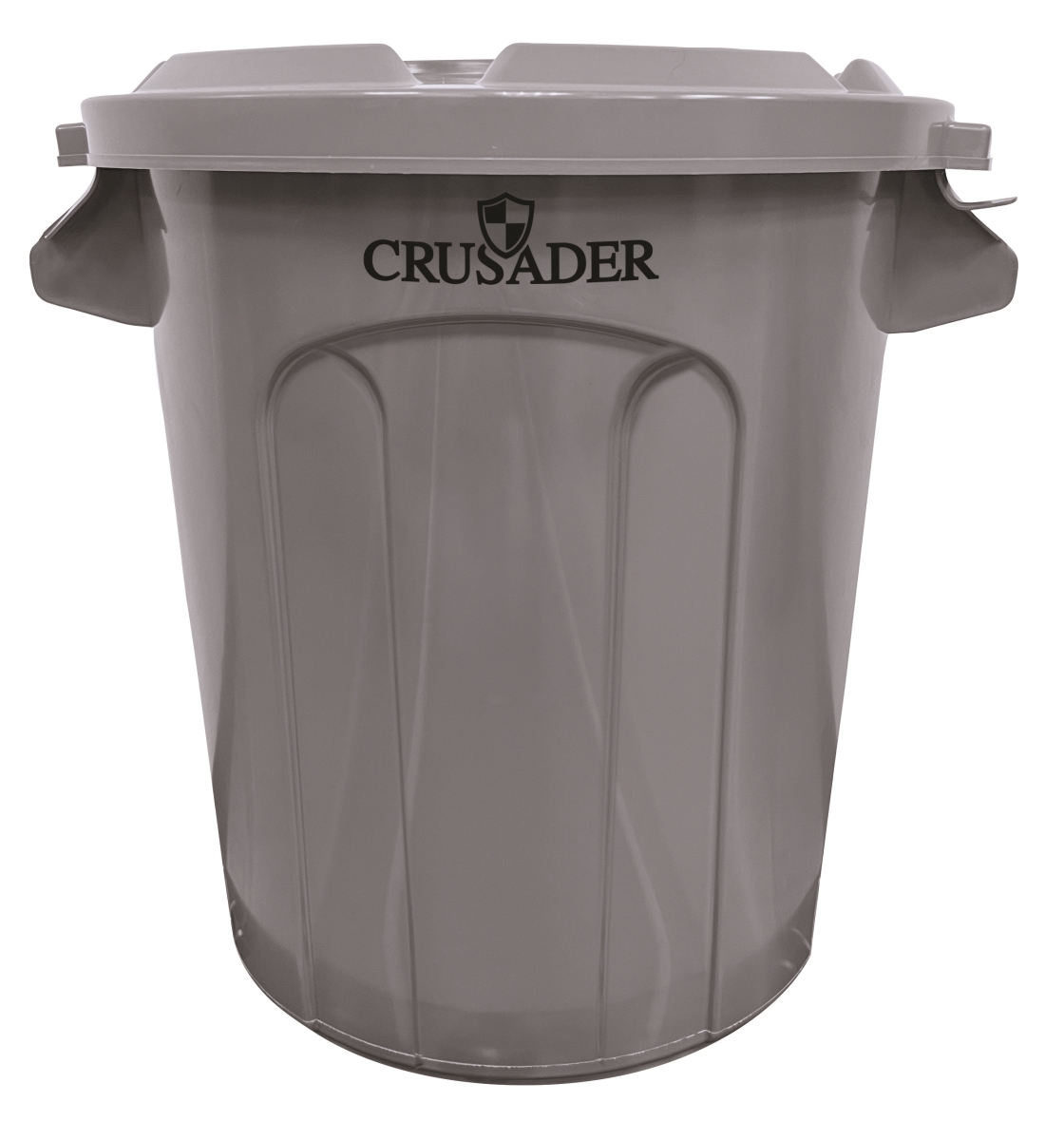 Quantum Storage CTC-10GY 17.3 in. Round Heavy-Duty Utility 10 gal Polyethylene Container, Gray
