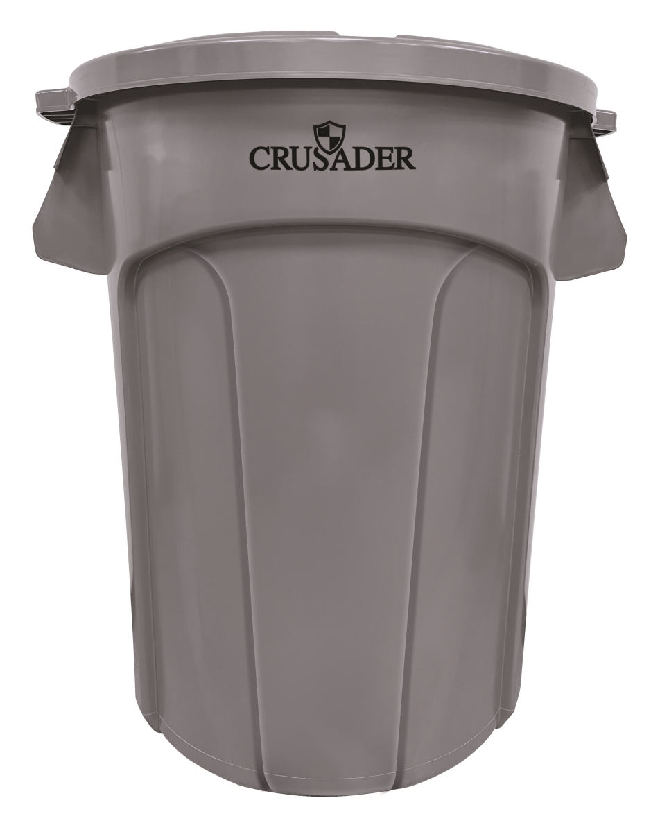 Quantum Storage CTC-44GY 31.5 in. Round Heavy-Duty Utility 44 gal Polyethylene Container, Gray