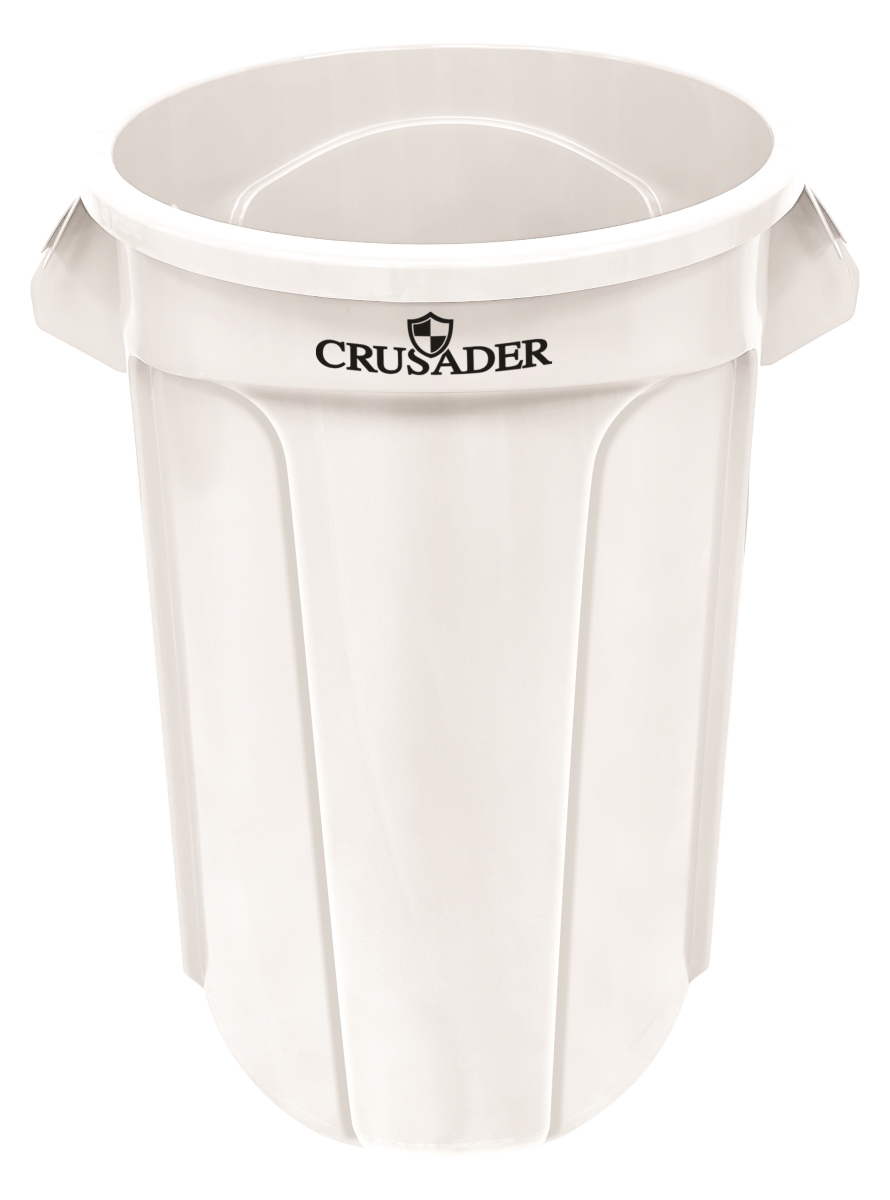 Quantum Storage CTC-44WT 31.5 in. Round Heavy-Duty Utility 44 gal Polyethylene Container, White