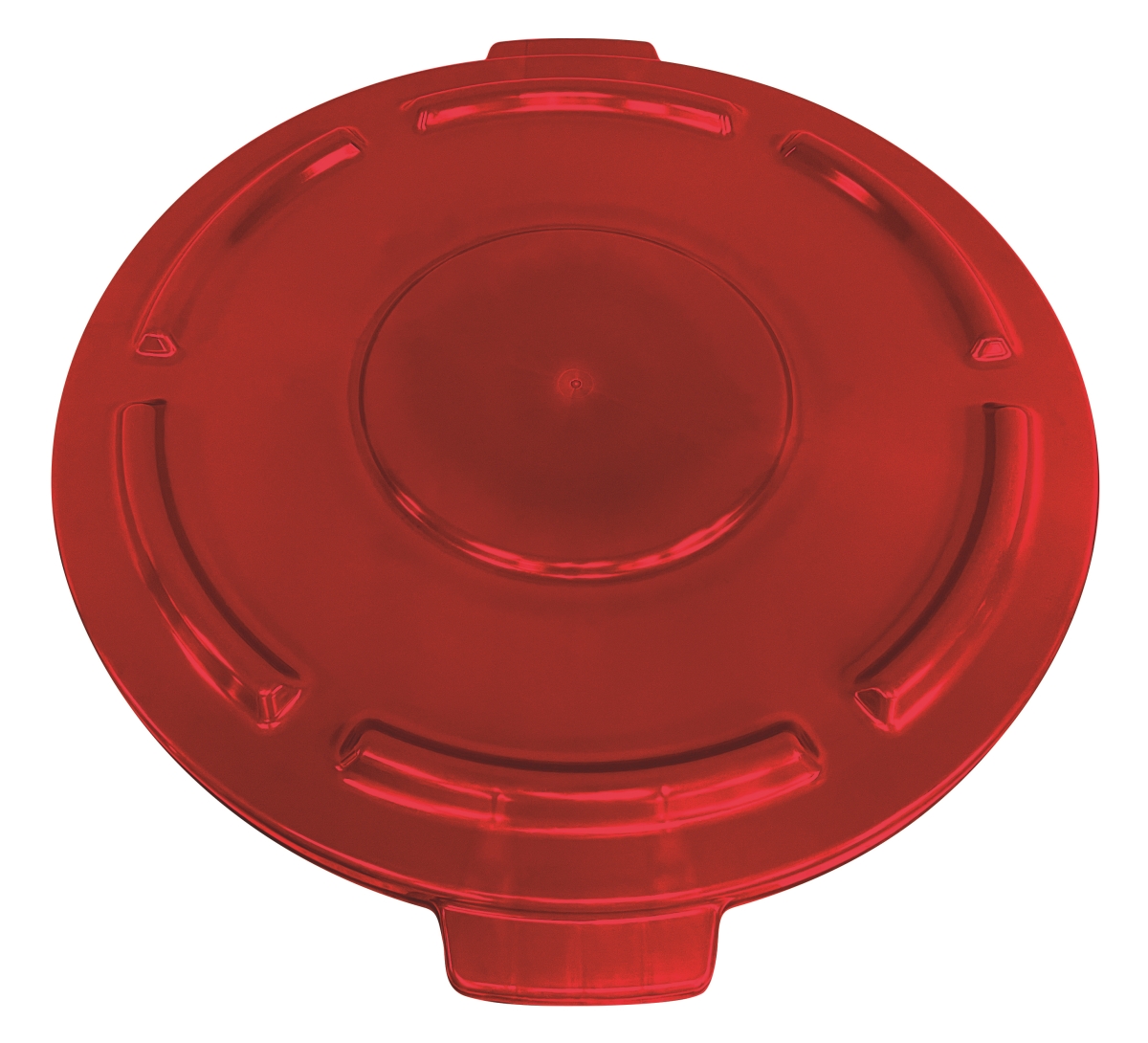 Quantum Storage CTC-L32RD 22 in. dia. Round Heavy-Duty Utility Polyethylene Container Lid for 32 gal, Red