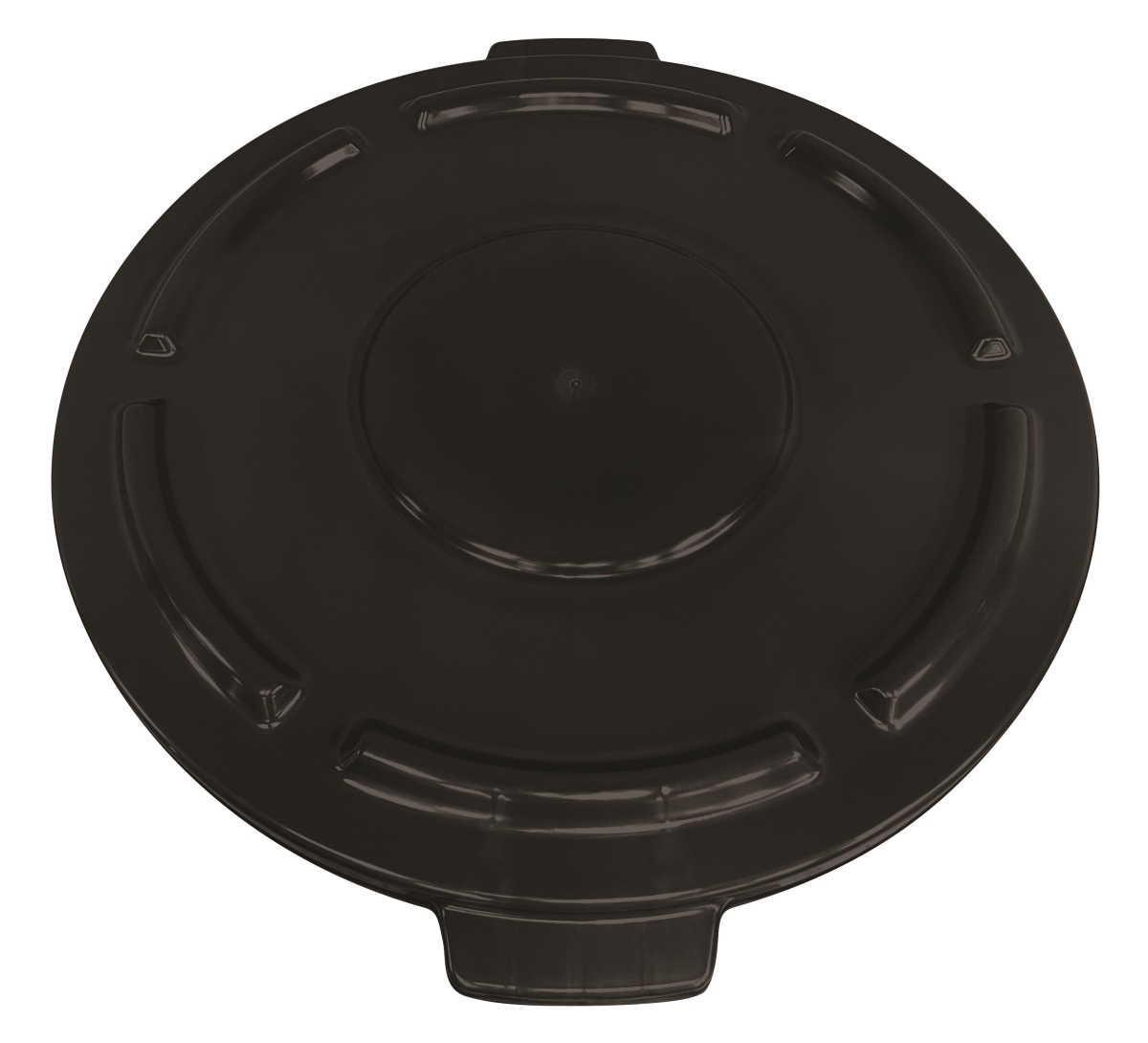 Quantum Storage CTC-L44BK 24 in. dia. Round Heavy-Duty Utility Polyethylene Container Lid for 44 gal, Black