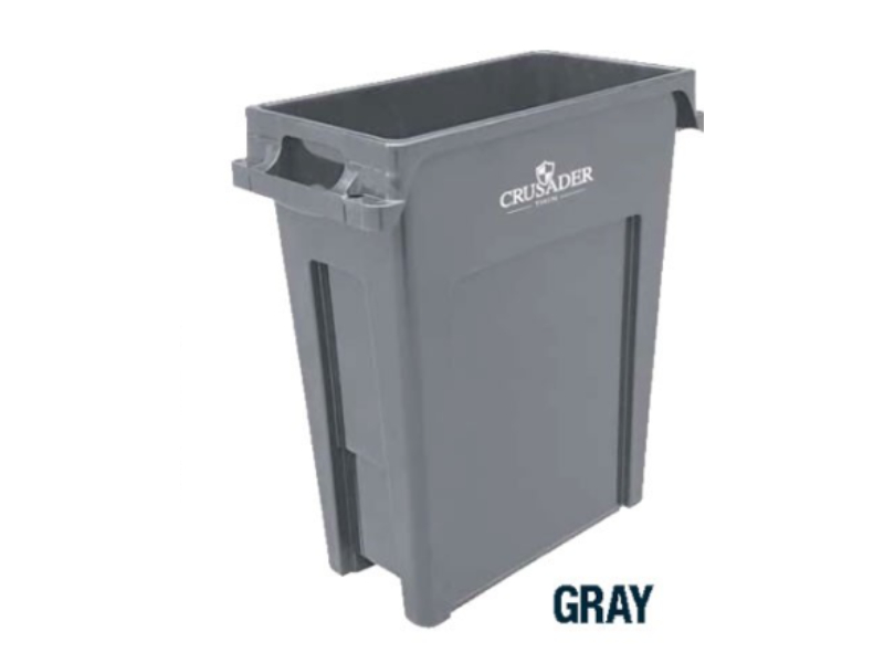Quantum Storage CTH-16GY 25 Thin 16 gal Polypropylene Container, Gray