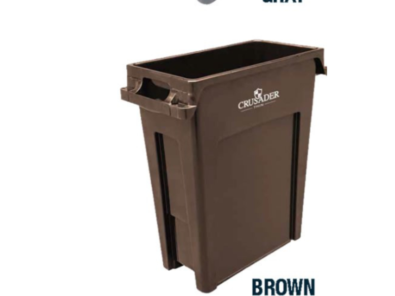 Quantum Storage CTH-23BN 30 Thin 23 gal Polypropylene Container, Brown