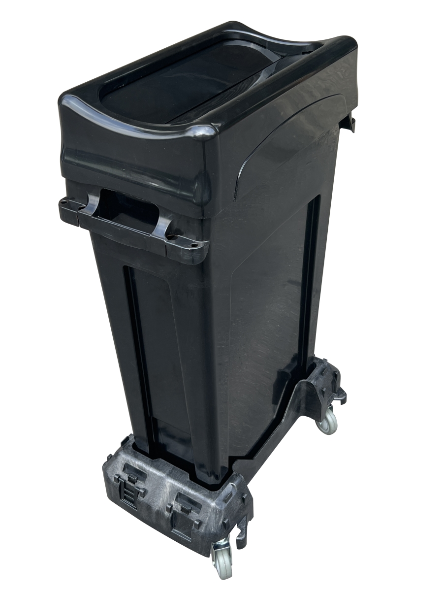 Quantum Storage CTH-DLY 3 x 1 in. Thin 800 lbs Thermoplastic Rubber Container Dolly, Black