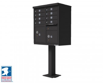 CBU-8-BZ 72 x 42 x 30 in. 1570 8 Door Cluster Box Unit for Tall Pedestal Stucco Columns, Bronze