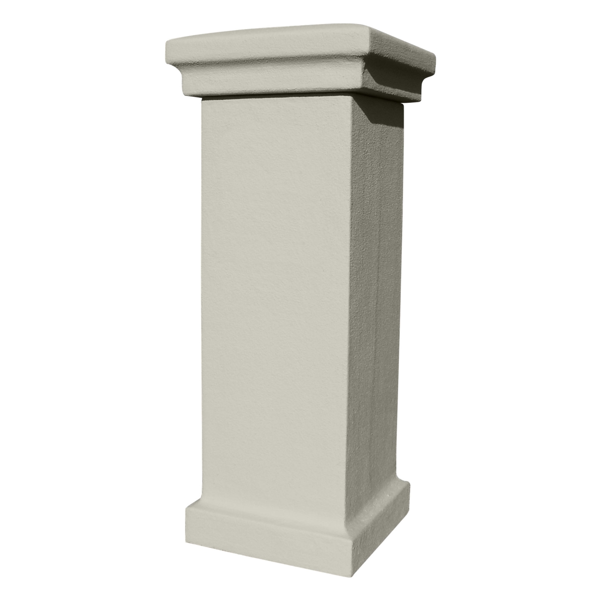 Stucco Locking Column Vacation Mailbox with Decorative Scroll Door, Slate Grey