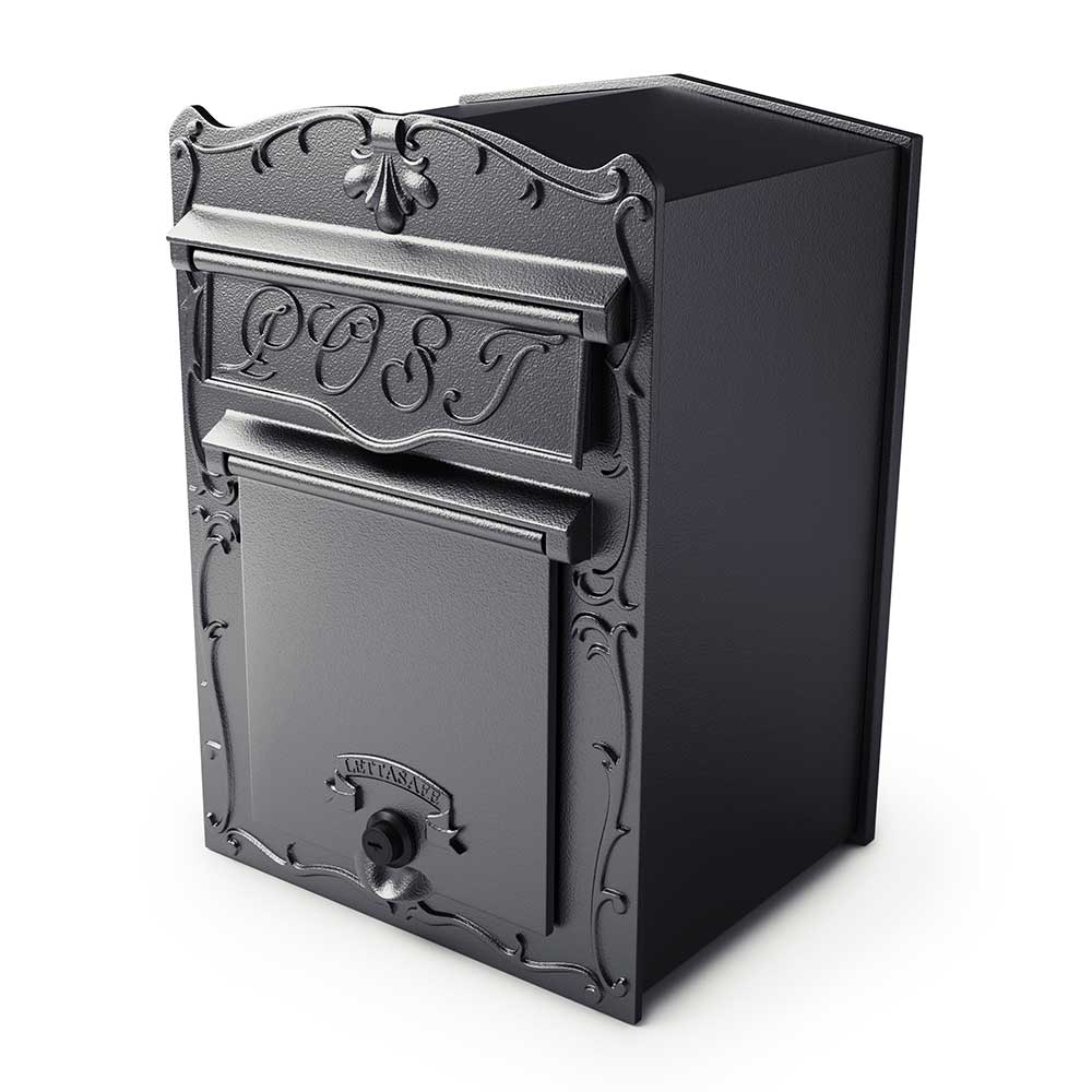 LSF-LS03 18 in. Kingsbury Front Retrieval Mailbox - Black