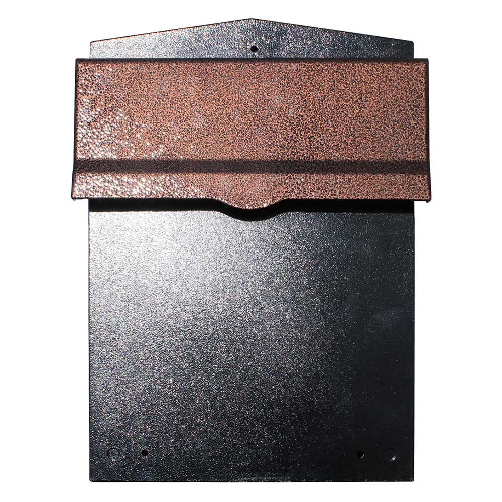 LIB-AC-LM6-810 Liberty Rear Access Collection Box with Antique Copper Letter Plate & 8-10 in. Adjustable Chute