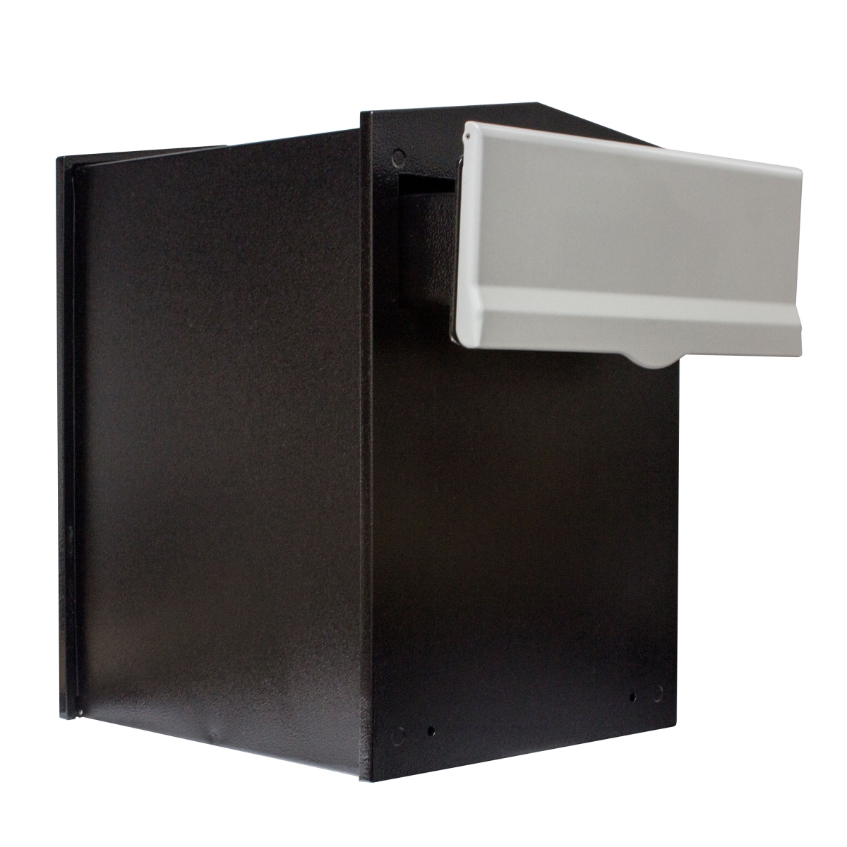 LIB-SLVR-LM6-46 Liberty Rear Access Collection Box with Silver Letter Plate & 4-6 in. Adjustable Chute