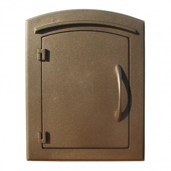 MAN-S-1400-BZ 12 in. Manchester Security Drop Chute Mailbox with Plain Door Faceplate in Bronze