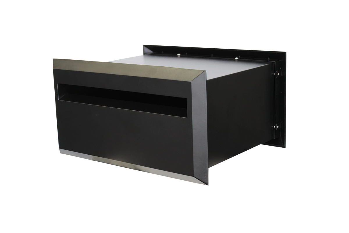 Fenwood Adjustable Locking Column Mailbox - Black