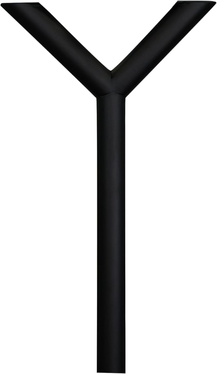 Penfield Twin Mailbox Post Only with No Base - Black