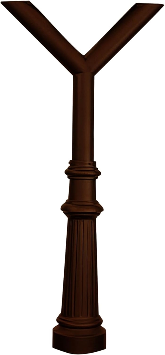 Penfield Twin Mailbox Post System with Fluted Base 8 - Bronze