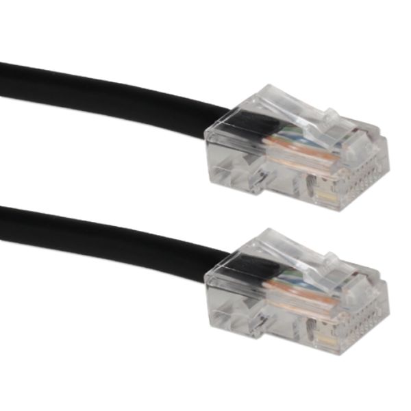CC715N-150BK 150 ft. CAT6 Gigabit Solid Black Patch Cord with POE Support
