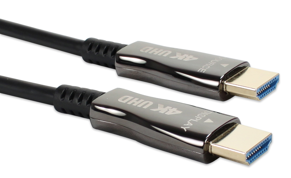 HF-60M 60 m Active HDMI UltraHD 4K-60Hz 18Gbps with Ethernet Slim Flexible M-M Cable, Black