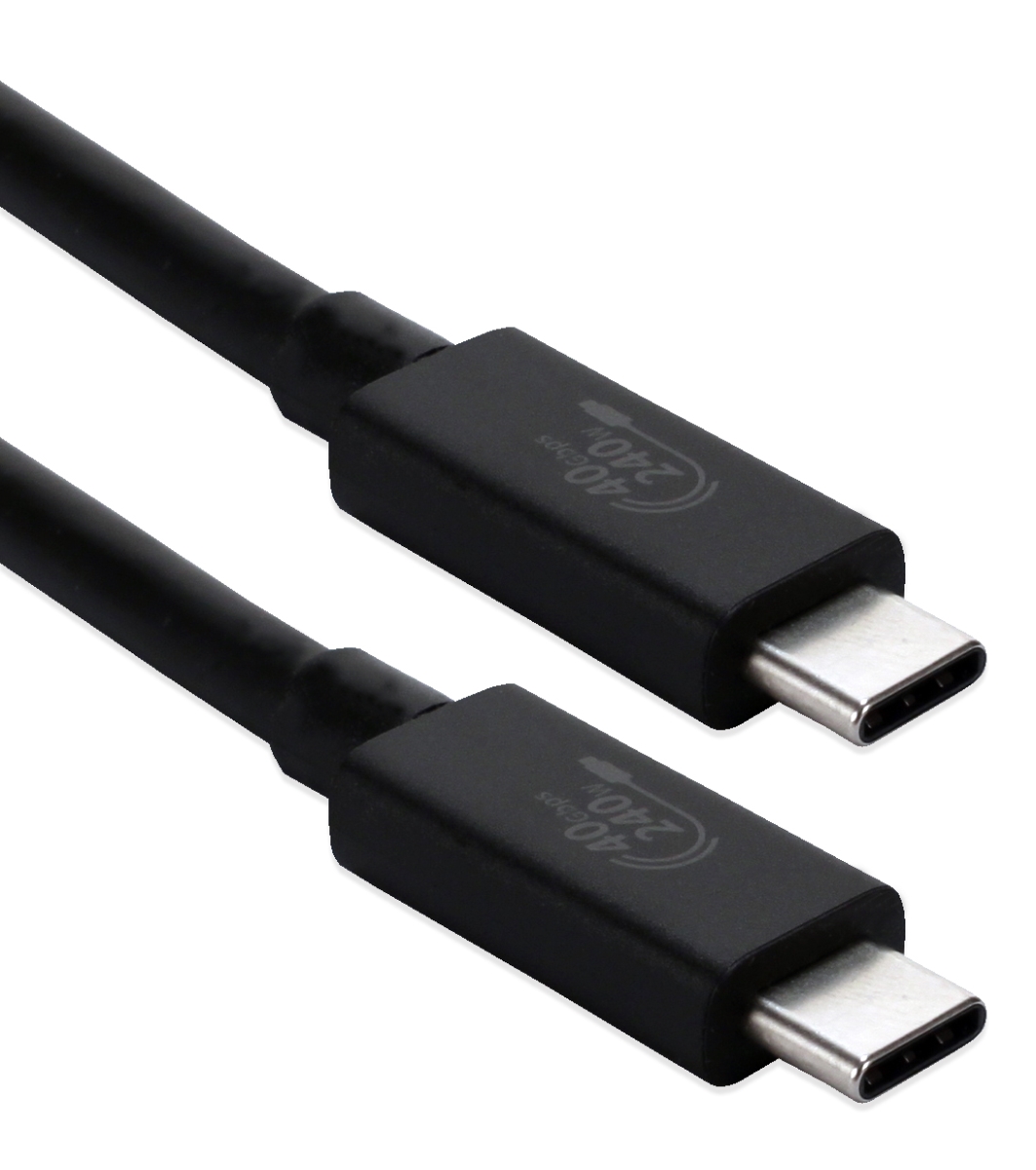 CC2240A-1M 1 m USB-C to USB-C 4.0 40Gbps 240-Watts Sync & Charger M-M Cable, Black