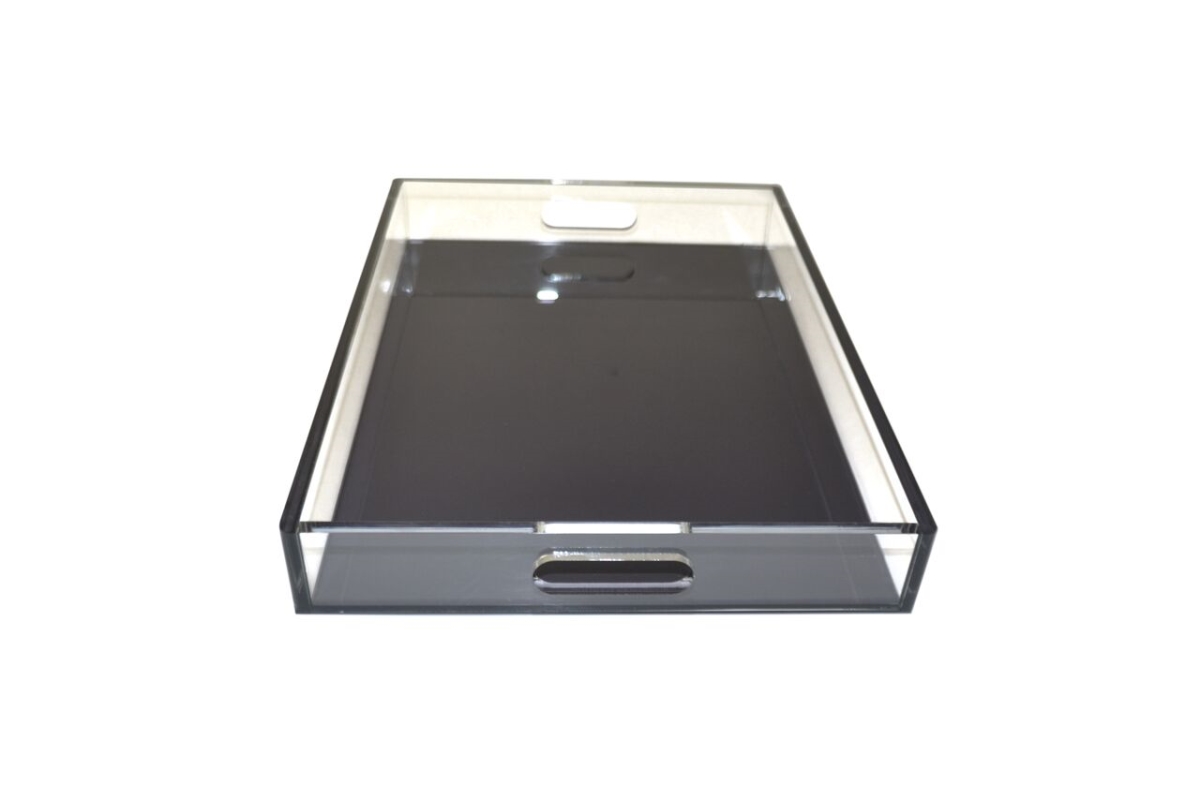 Square Lucite Tray - Black