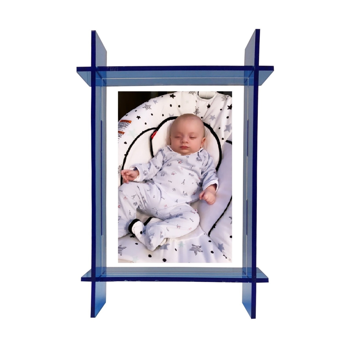 5 x 7 in. Neon Orange Lucite Photo Frame