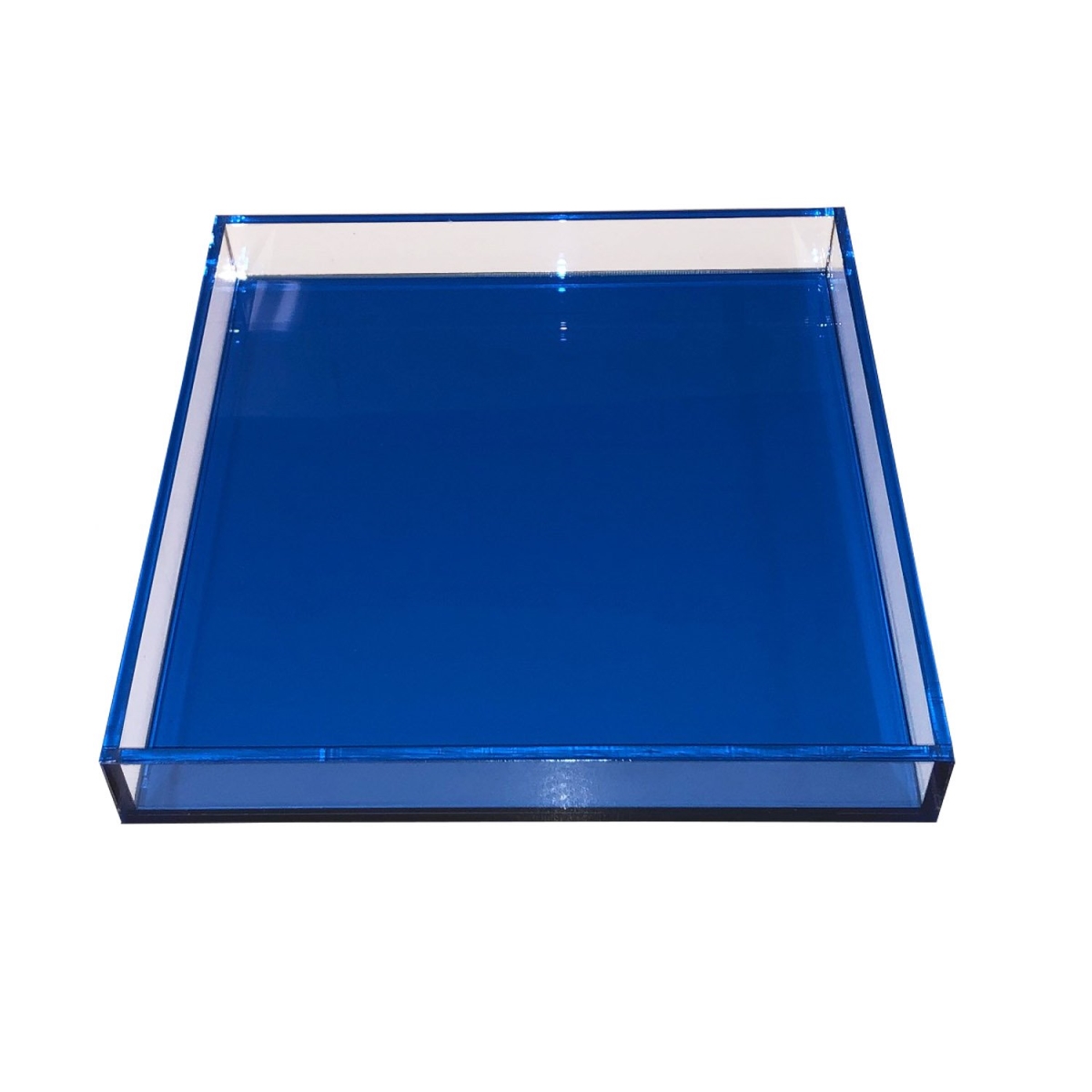 Neon Green Square Lucite Tray