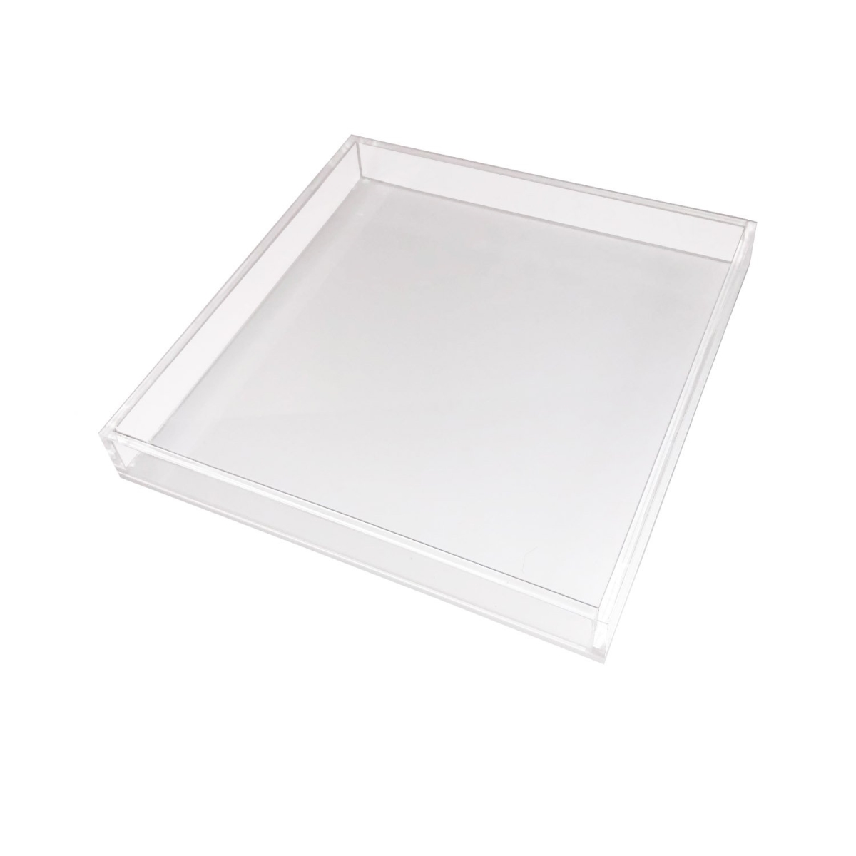 Square Lucite Tray - Neon Blue
