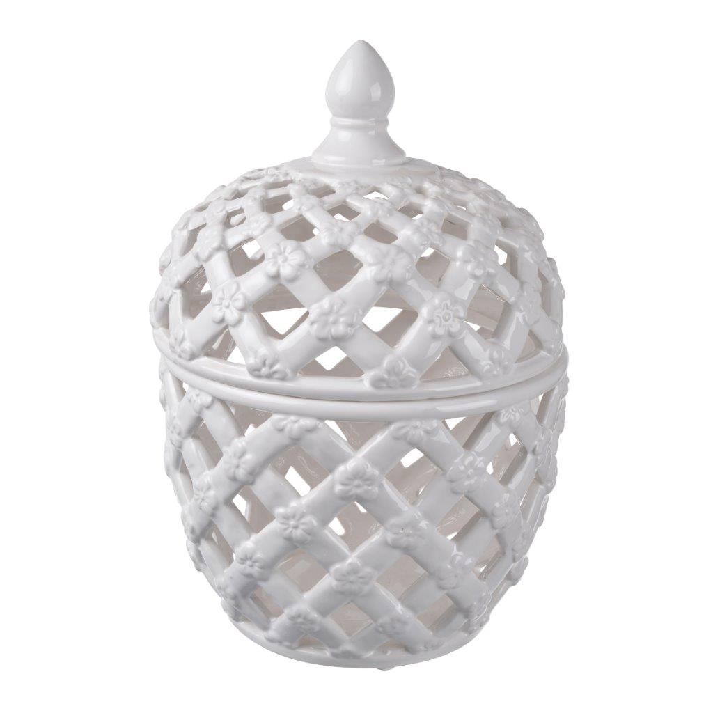 11.5 in. Ballas Bird Mint Lidded Jar, Large