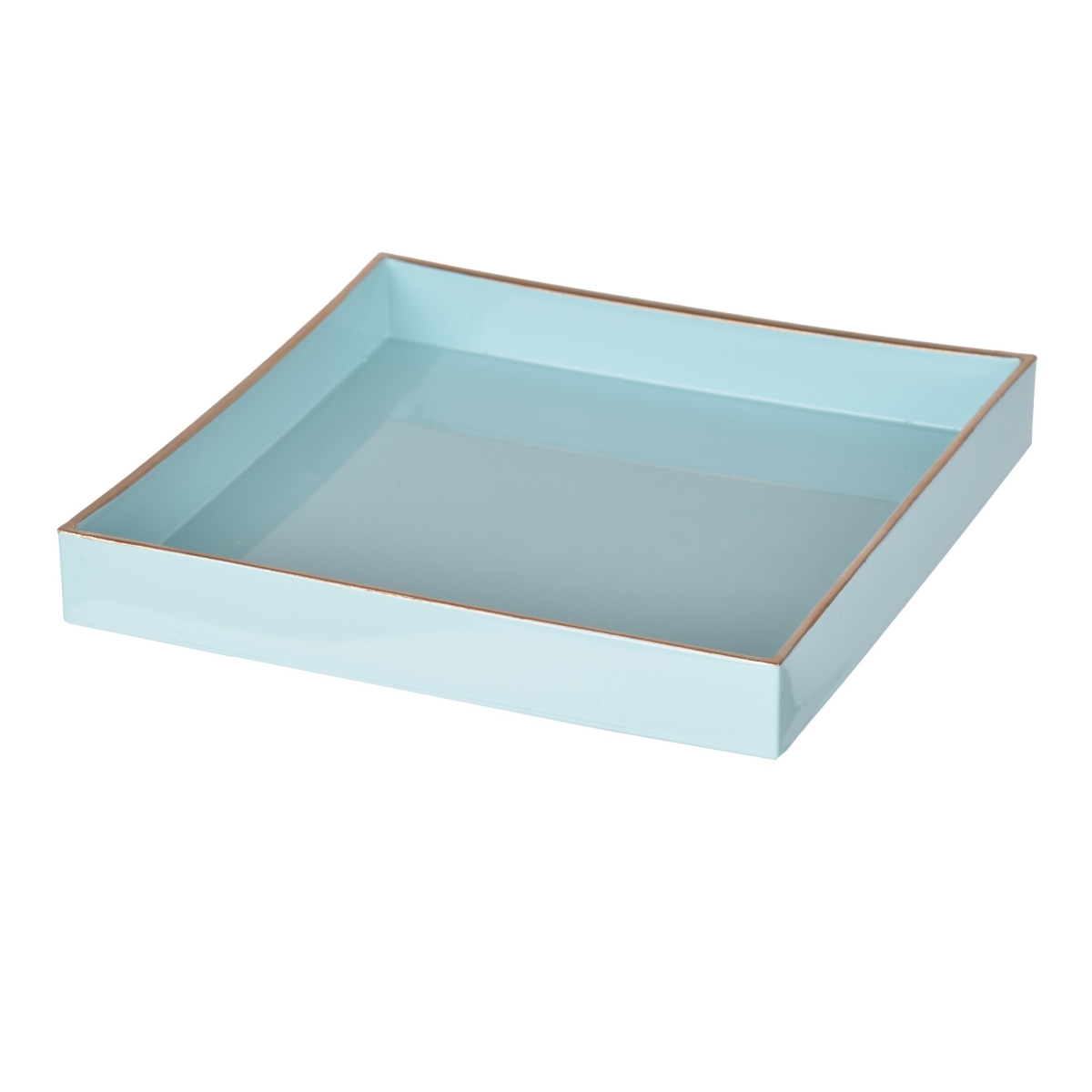 R 16 Home 42539-TURQ Blue Mimosa Square Tray, Turquiose