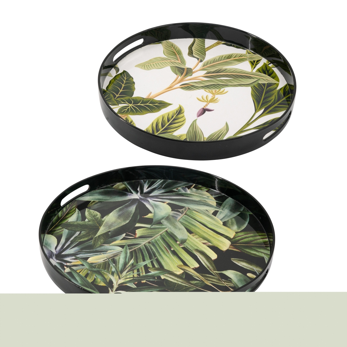 R 16 Home 48619-DS Jungle Decorative Tray (Set of 2), Multi