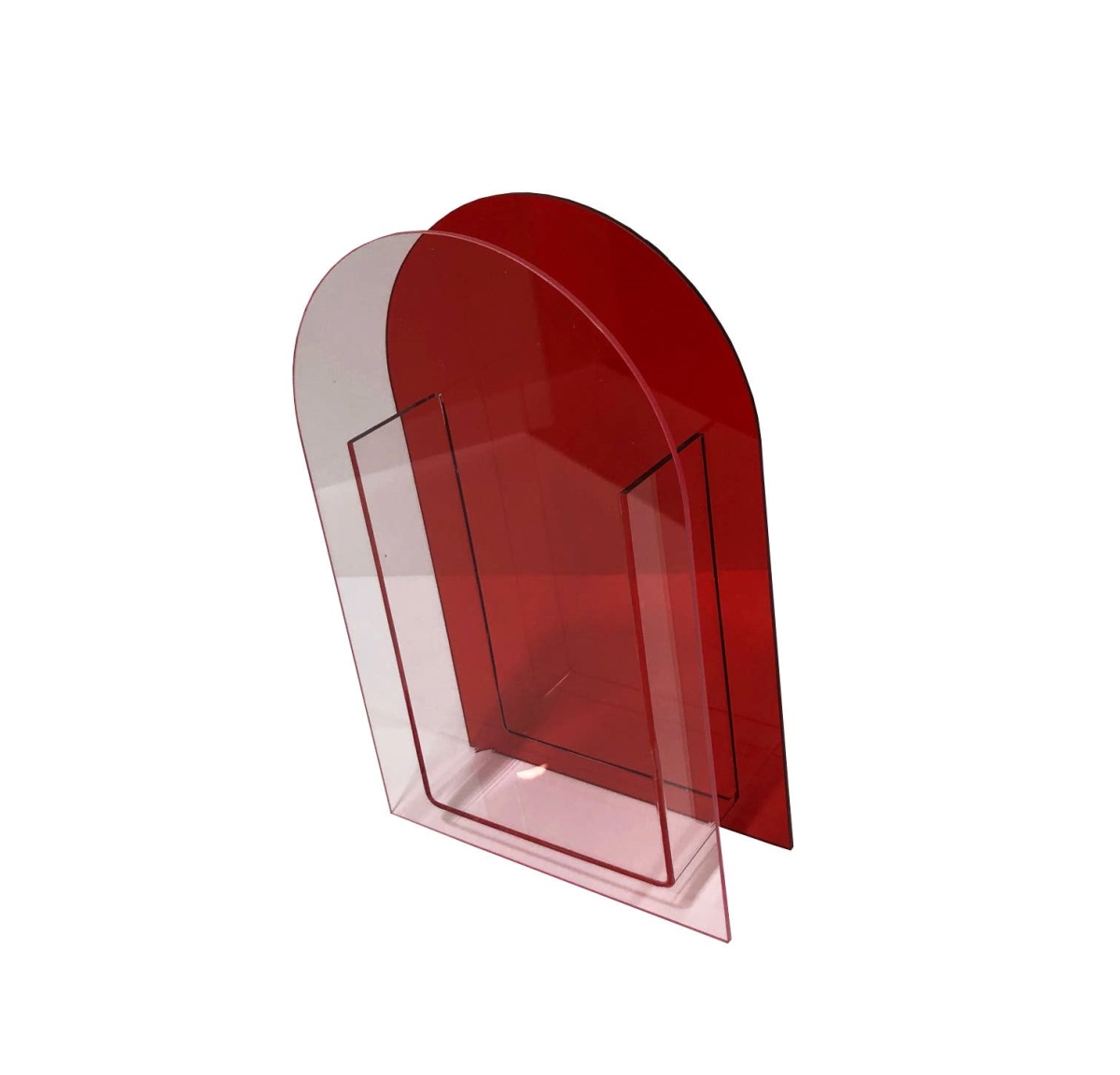LV02-REDPNK Lucite Vase, Red & Light Pink -  R16 HOME