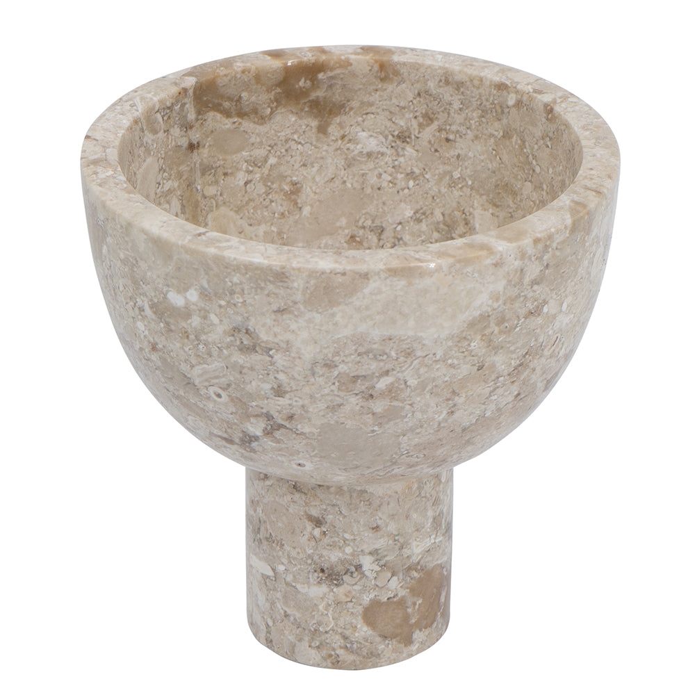86456 Round Marble Pedestal Bowl