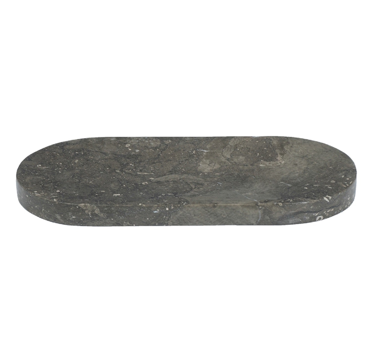 86455 Grey Marble Deco Oval Tray