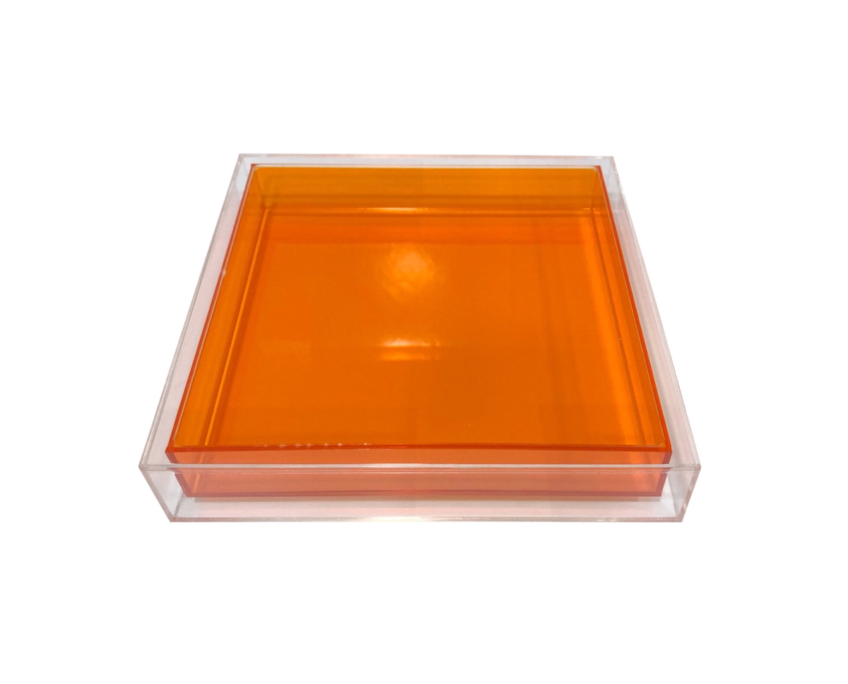 LECT-GREEN Green Encased Lucite Tray