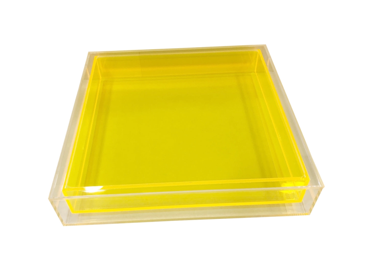 LECT-EMRLD Emerald Encased Lucite Tray