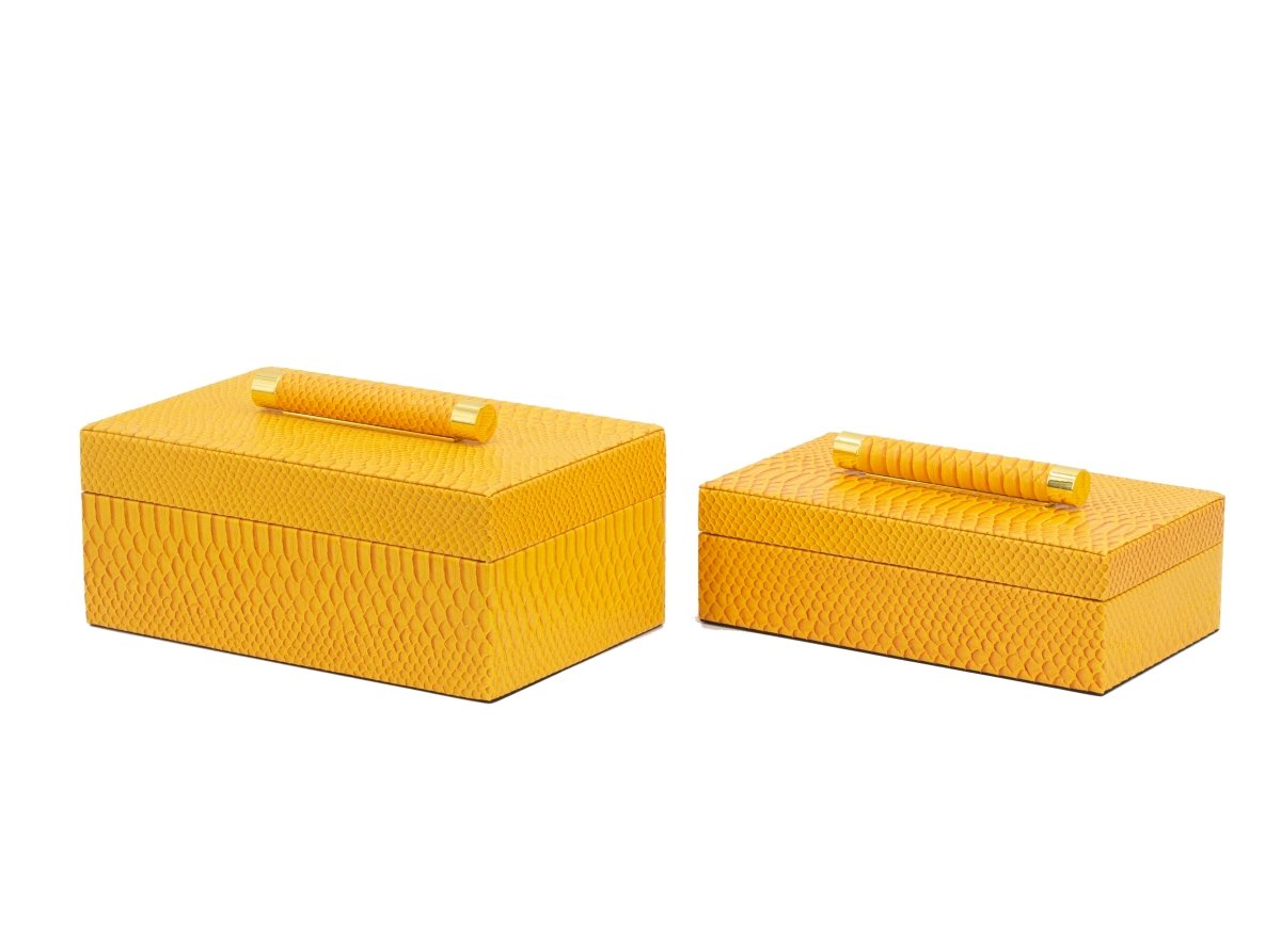 Picture of R16 HOME 78726 S/2 Yellow Croc Box