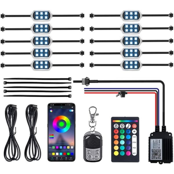 Picture of Race Sport Lighting RSMCACS RGB Multi Color LED Motorcycle Accent Strip Light Kit
