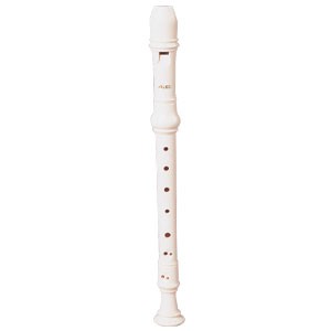 Aulos Concert German Series Soprano Recorder , 3 Piece -Ivory