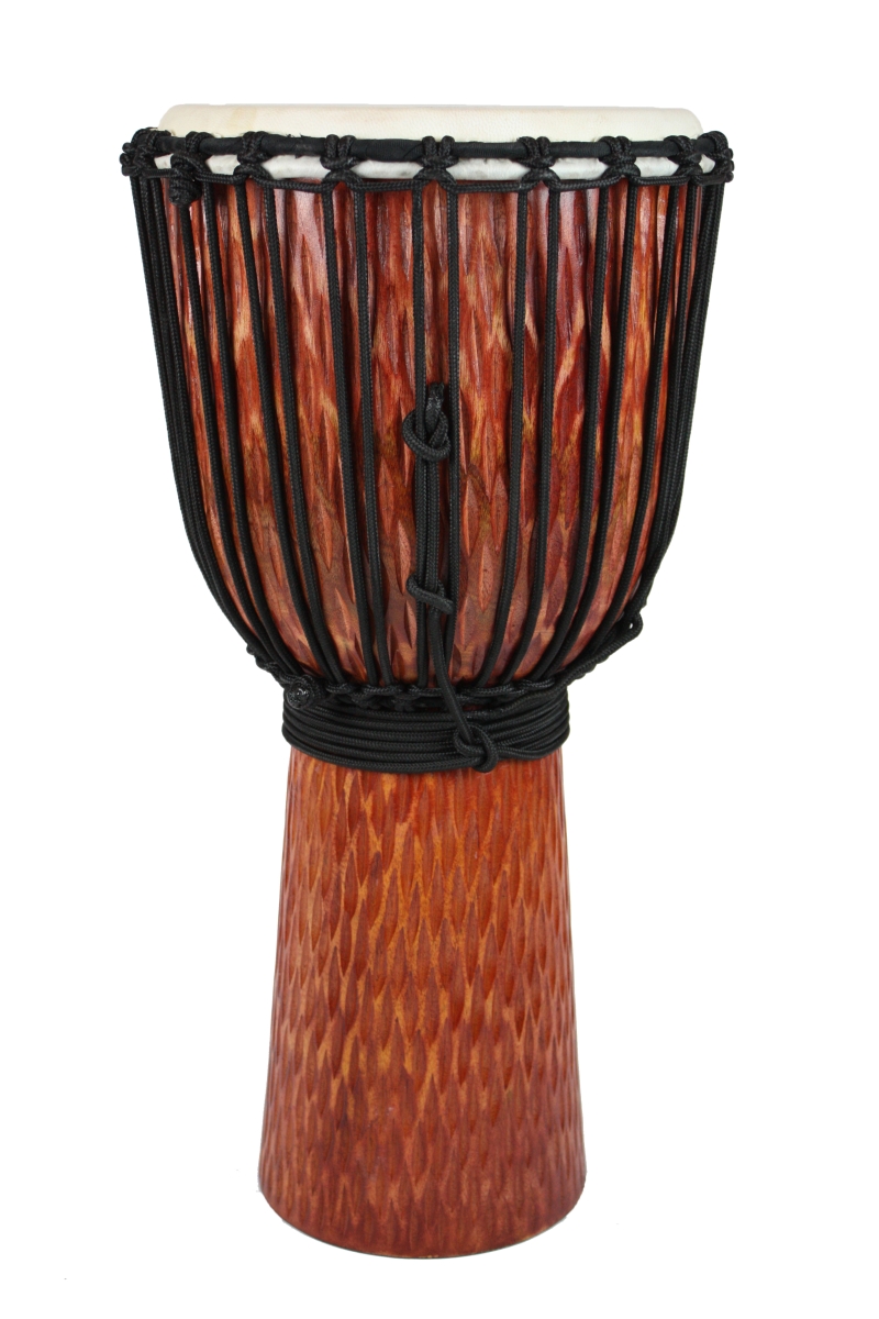TSSDJ-LC Street Series Large Djembe - Cherry Stain, Brown