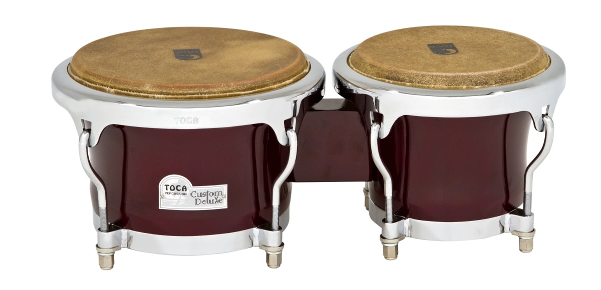 4600-DW Custom Deluxe Bongos, Dark Wood