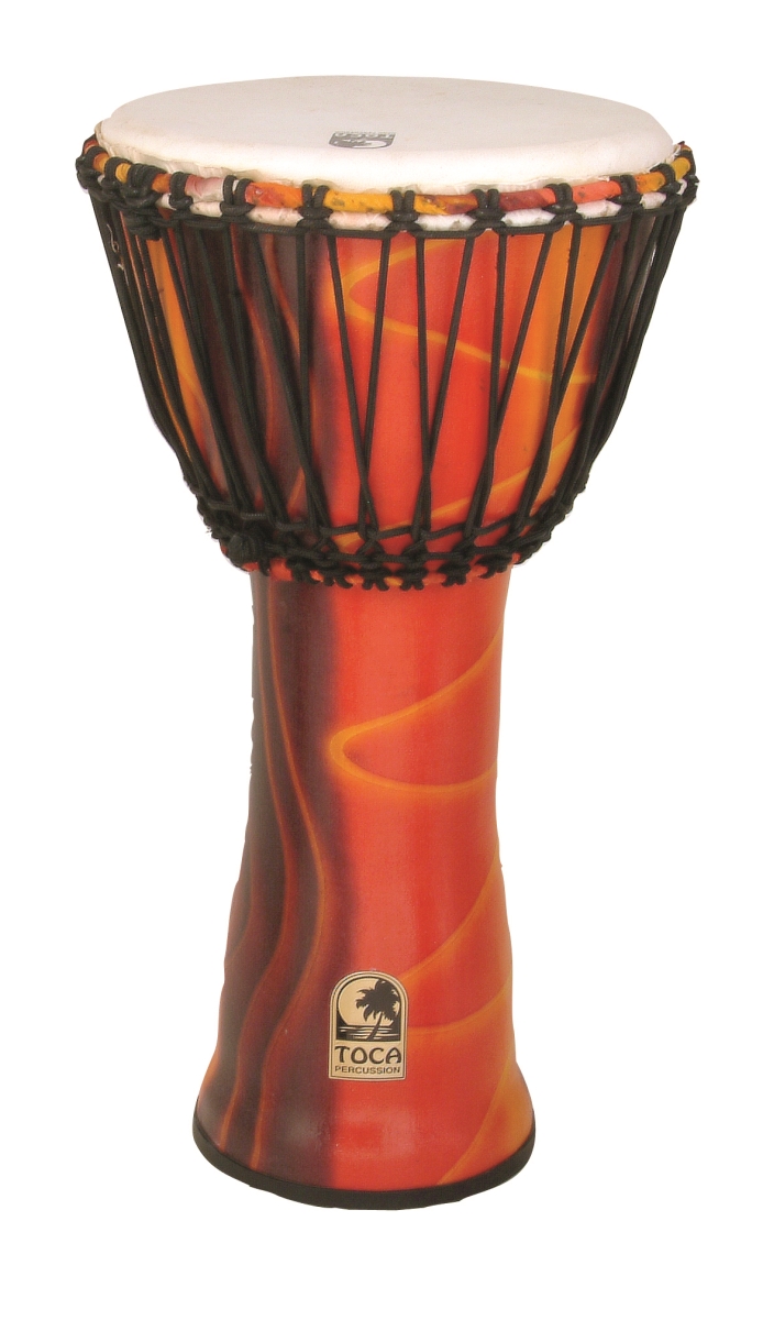 SFDJ-12F 12 in. Freestyle Rope Tuned Djembe, Fiesta