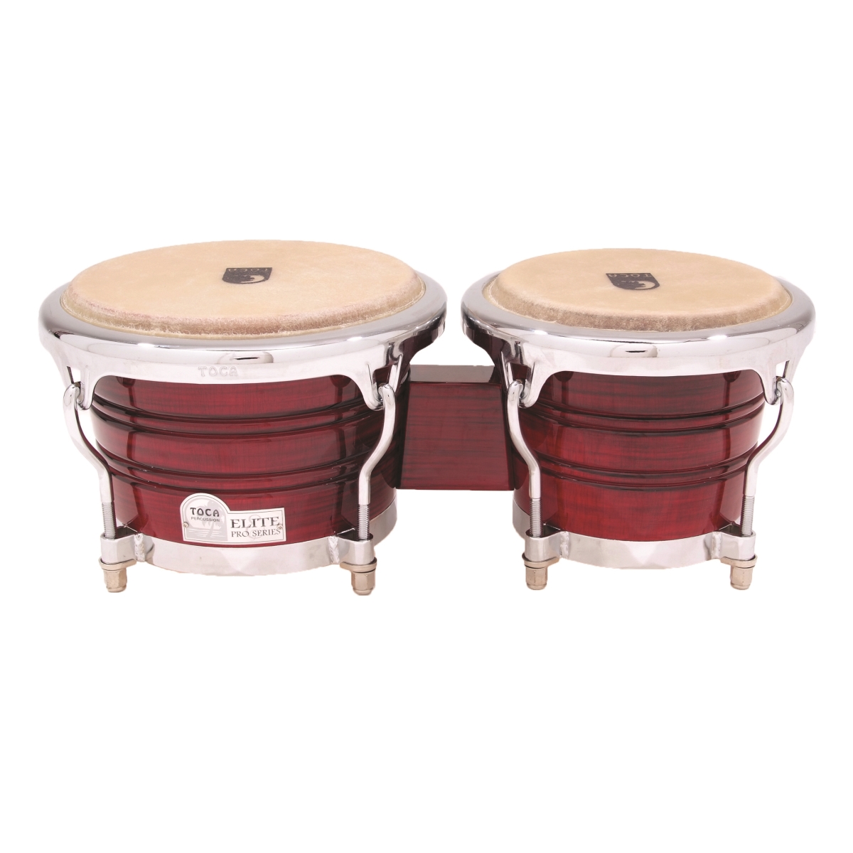 7 x 8.5 in. Elite Pro Wood Bongos, Crimson Maple Fade