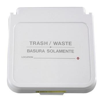 Receptacle Label - Trash & Waste-Orange Lattering