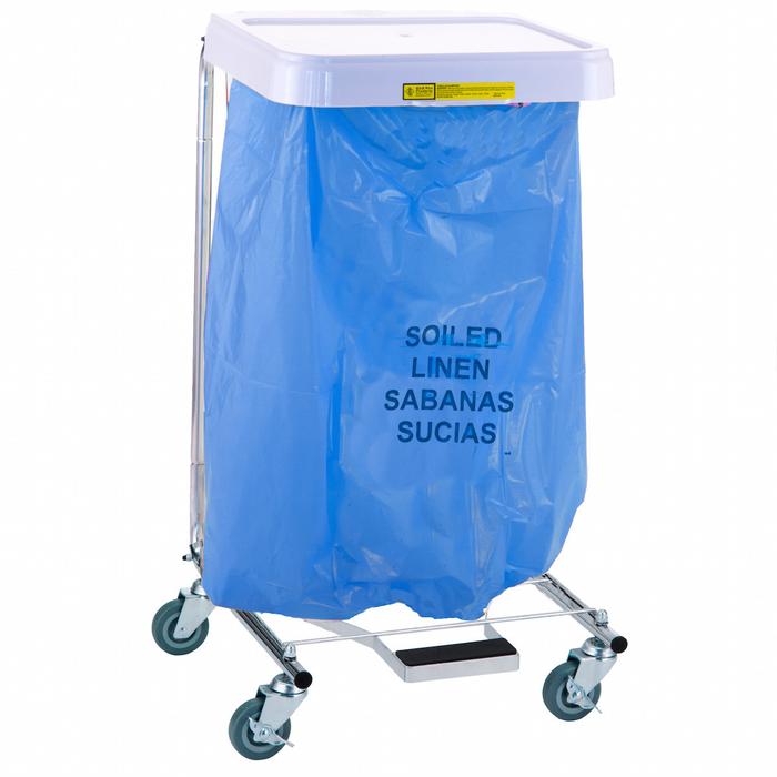 690SOIL Soiled Linen Disposable Poly-Liner Bag, White-Blue Print