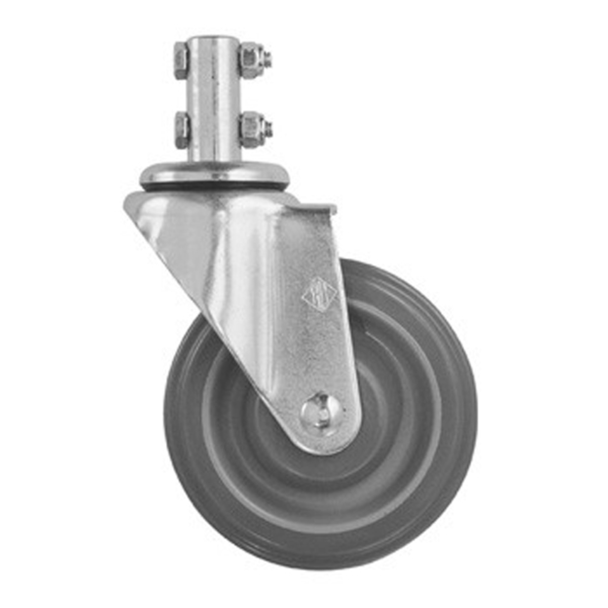 4 in. Mega Caster, Gray with Brake