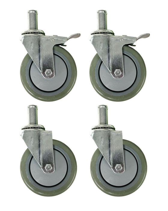 R&B Wire LC-CSTRS Replacement Casters for Linen Carts & 2 Locking - 4 Each