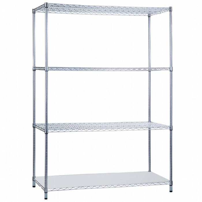 18 x 48 72 in. Shelving Unit with Solid Bottom 16 Gauge Powder Coated Shelf