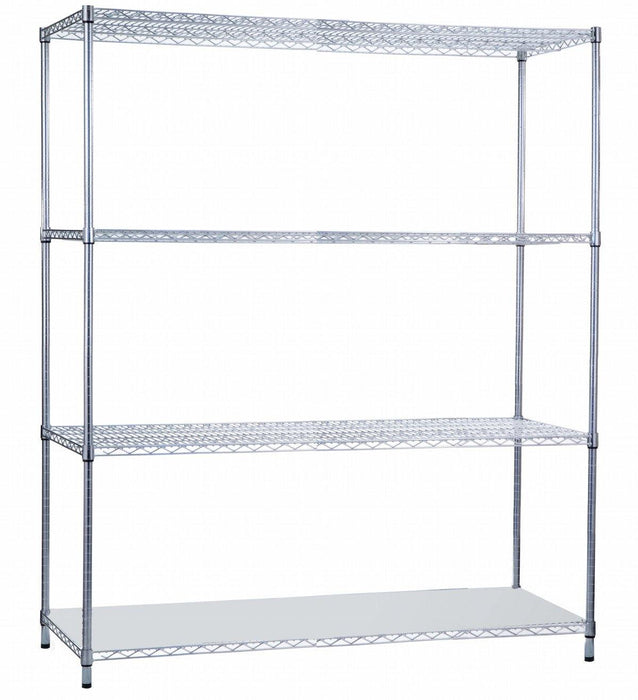 18 x 60 72 in. Shelving Unit with Solid Bottom 16 Gauge Powder Coated Shelf