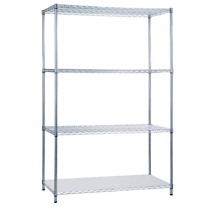 24 x 36 72 in. Shelving Unit with Solid Bottom 16 Gauge Powder Coated Shelf